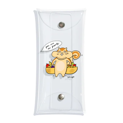 よくばるリスくん Clear Multipurpose Case