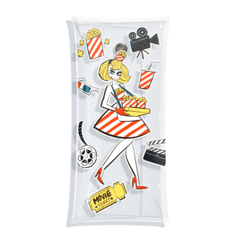 Popcorn Girl Clear Multipurpose Case