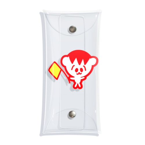 赤しあわせ運ぶよ　かわいいさん♪ Clear Multipurpose Case
