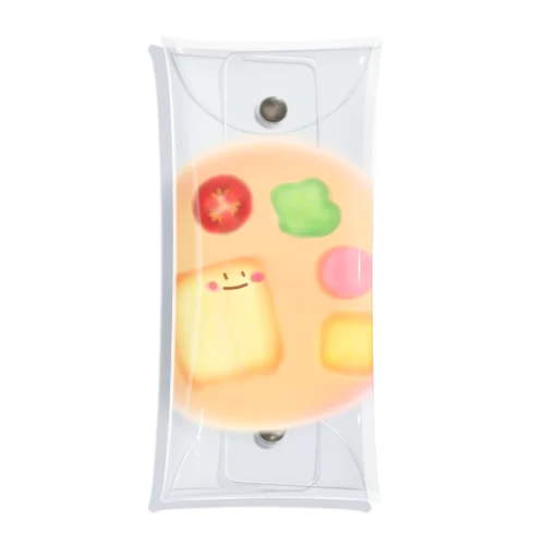 野菜みつめるパンちゃん_ロゴ Clear Multipurpose Case