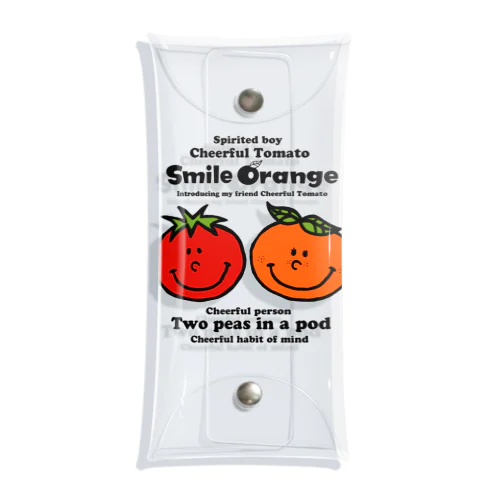 Smile Orange 3c Clear Multipurpose Case