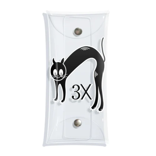 3匹の猫（Cat Times 3x） 투명 동전 지갑
