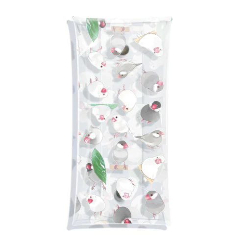 たっぷり文鳥ちゃん【まめるりはことり】 Clear Multipurpose Case