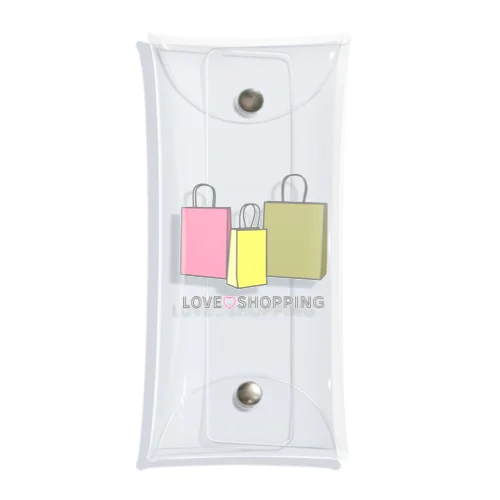 紙袋 LOVE SHOPPING Clear Multipurpose Case