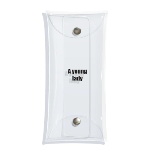 A young lady Clear Multipurpose Case