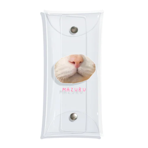 猫のまずる Clear Multipurpose Case