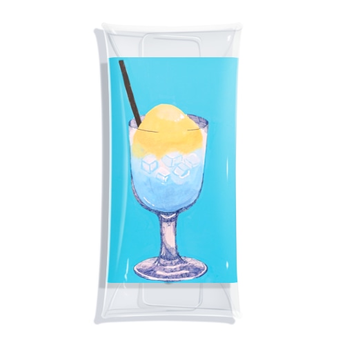 碧いクリームソーダ Clear Multipurpose Case