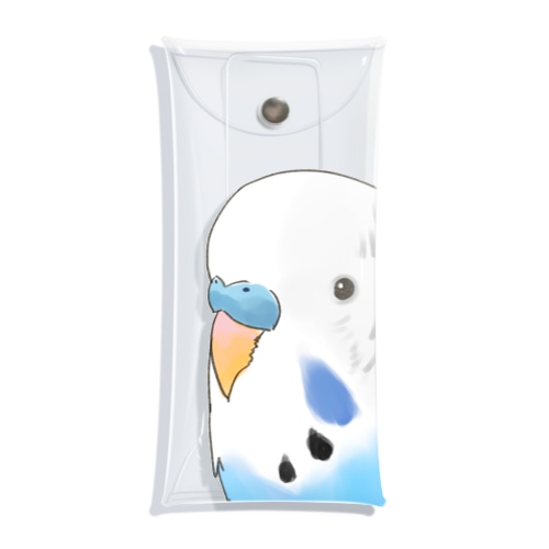 見つめるセキセイインコちゃん【まめるりはことり】 Clear Multipurpose Case