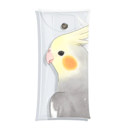 見つめるオカメインコちゃん【まめるりはことり】 Clear Multipurpose Case