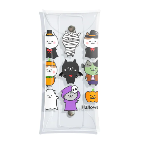 Halloween🎃ねこさん2 Clear Multipurpose Case