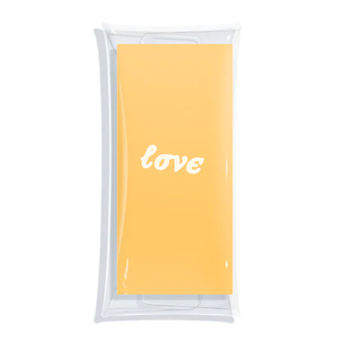 Love_orange Clear Multipurpose Case