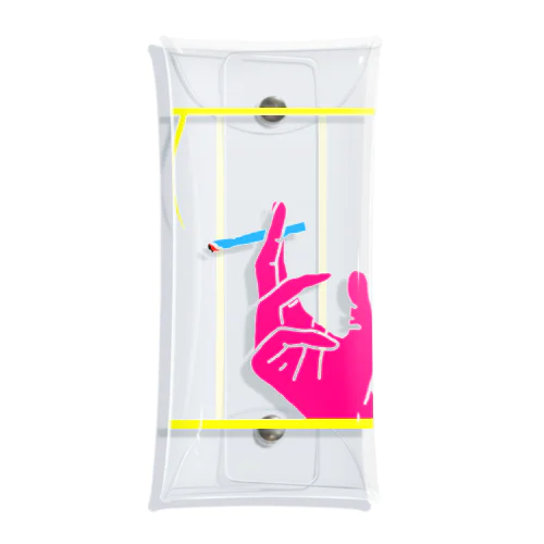 Smoking Girl Clear Multipurpose Case