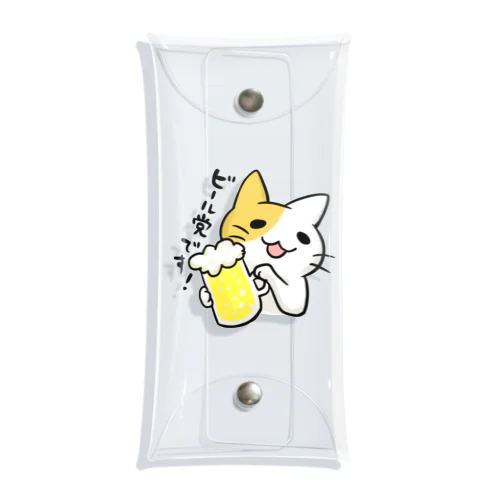 ギョーカイねこ「ビール党です！」 Clear Multipurpose Case