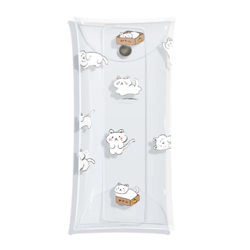 えんぴつねこ Clear Multipurpose Case