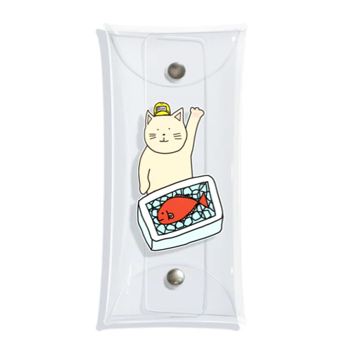 魚市場ねこ Clear Multipurpose Case