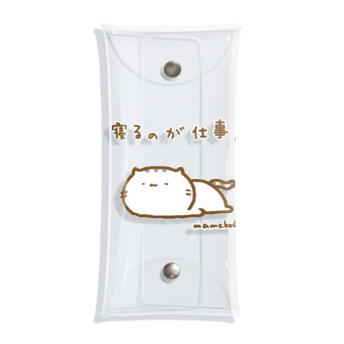 寝るのが仕事なねこ Clear Multipurpose Case