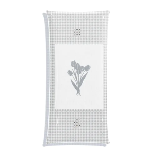 bouquet *ギンガムチェック Clear Multipurpose Case