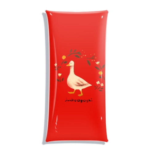 かわいいガチョウ（赤）Cute goose（Red） Clear Multipurpose Case