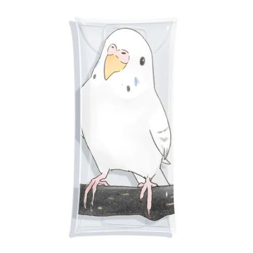 まったりセキセイインコちゃん【まめるりはことり】 Clear Multipurpose Case