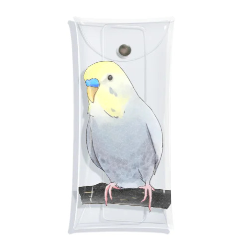 のんびりセキセイインコちゃん【まめるりはことり】 Clear Multipurpose Case