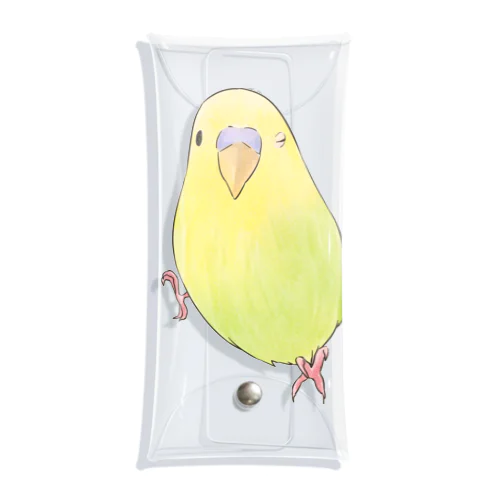 ウィンクするセキセイインコちゃん【まめるりはことり】 Clear Multipurpose Case