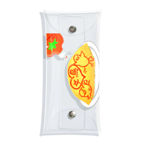ラブ文鳥オムライス 縦長 Clear Multipurpose Case