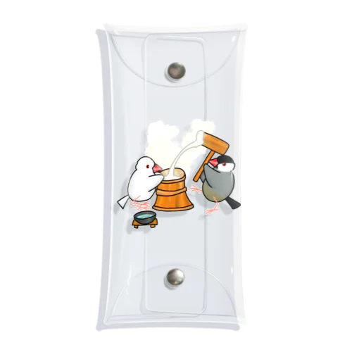 餅つき文鳥ず Clear Multipurpose Case