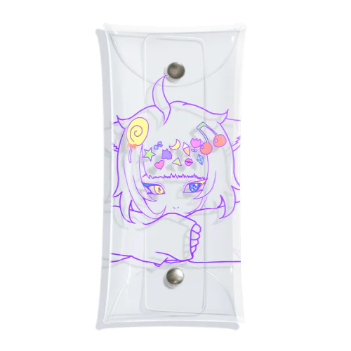 にゃん娘💜クリアマルチケース Clear Multipurpose Case