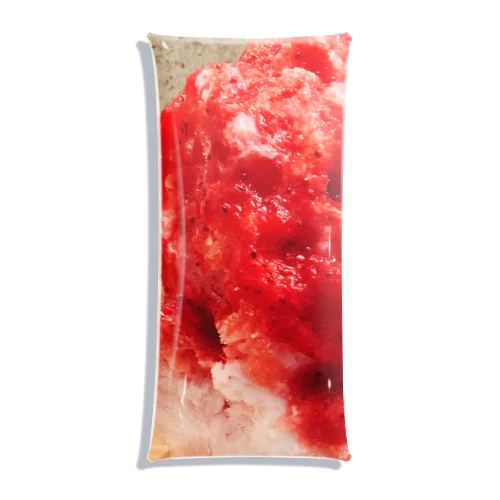 真っ赤な苺のかき氷 Clear Multipurpose Case