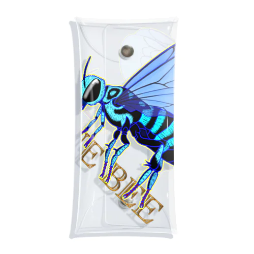 BLUE BEE(瑠璃紋花蜂) 투명 동전 지갑