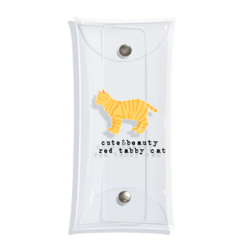 猫1-5 茶トラ猫 Clear Multipurpose Case