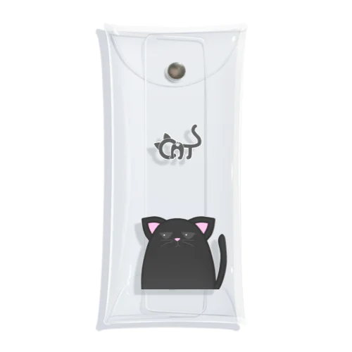 ジト目な動物たち【ねこ】 Clear Multipurpose Case