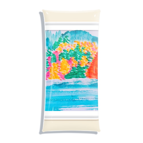 自然の絵 Clear Multipurpose Case