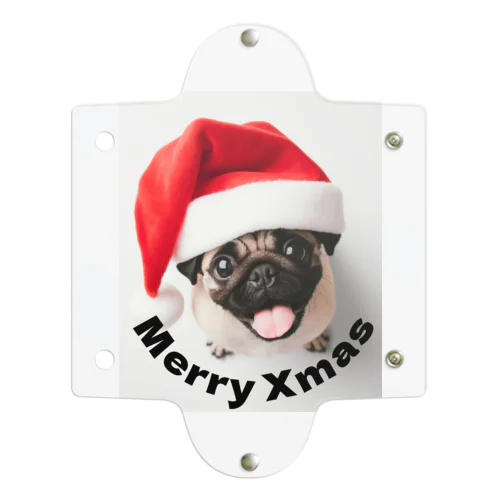 Xmas Pug クリアマルチケース