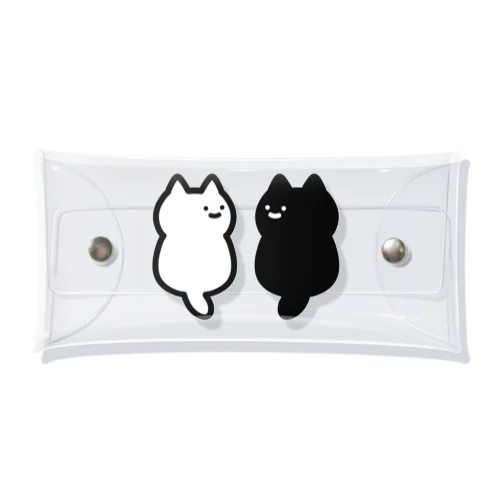 正面のわからないねこ Clear Multipurpose Case