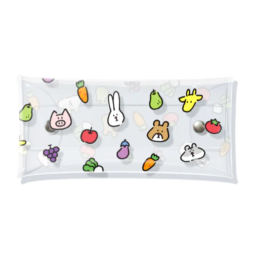 うささんズとお野菜 Clear Multipurpose Case