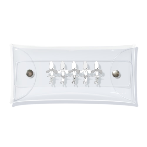 モノクロhaco５人 Clear Multipurpose Case