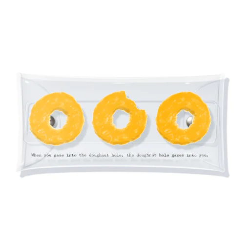 When you gaze into the doughnut hole, the doughnut hole gazes into you. Clear Multipurpose Case