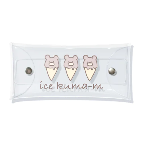 ice kuma-mʕ•ﻌ•✻ (色付き) Clear Multipurpose Case