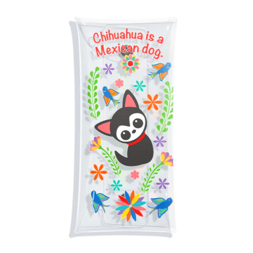 Chihuahua is a  Mexican dog.マルチケース Clear Multipurpose Case