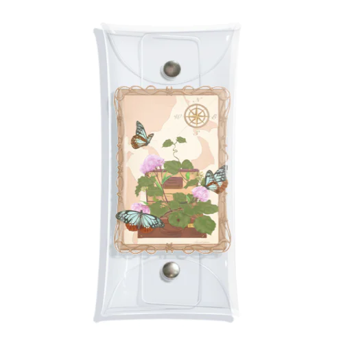 Traveling butterfly Clear Multipurpose Case