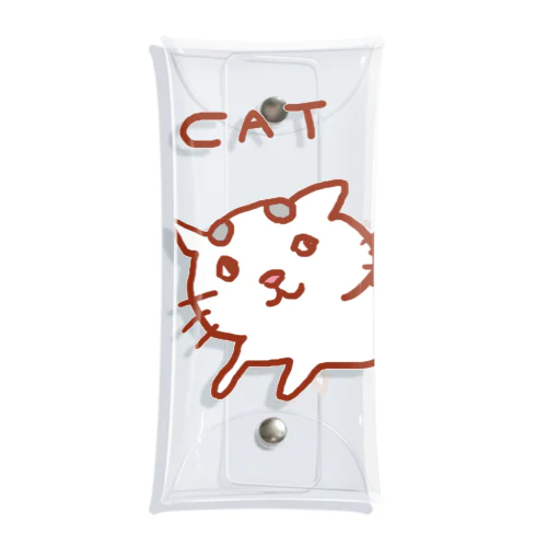 ねこだけキャット Clear Multipurpose Case