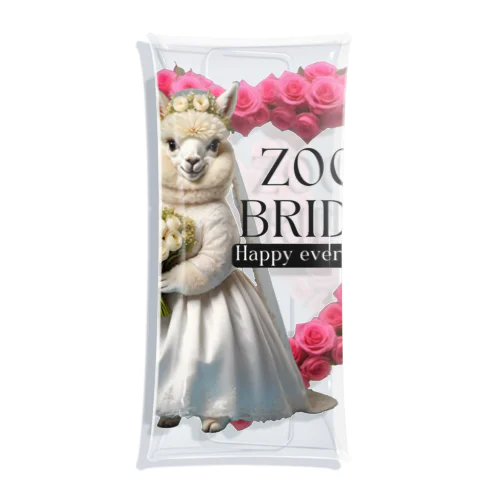 ZOO BRIDE（アルパカ③） Clear Multipurpose Case