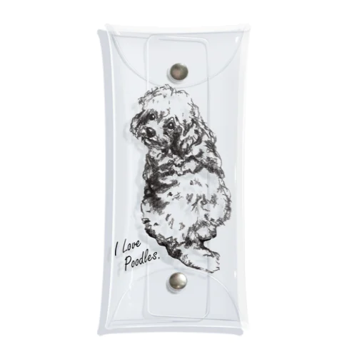 I Love Poodles Clear Multipurpose Case