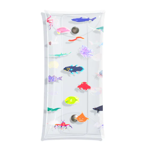 カラフル深海生物 Clear Multipurpose Case