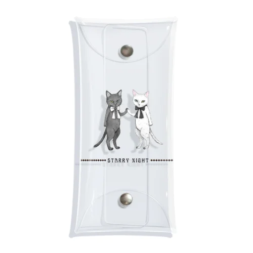 白黒の双子猫 Clear Multipurpose Case