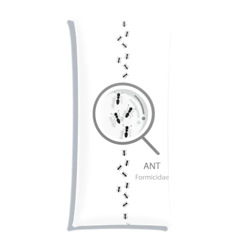 【虫めがね】アリを見つけた！ホワイト クリアマルチケース