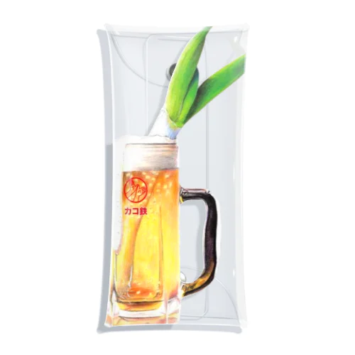 カコ鉄の飲酒。 Clear Multipurpose Case