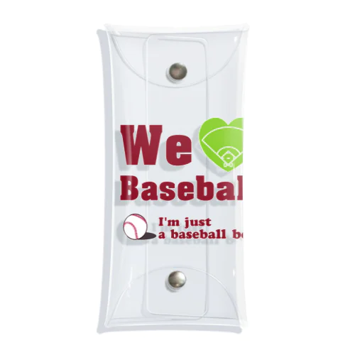 We love Baseball(レッド) 투명 동전 지갑