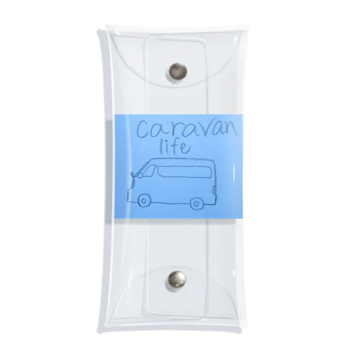 caravan life イラスト入りアイテム Clear Multipurpose Case